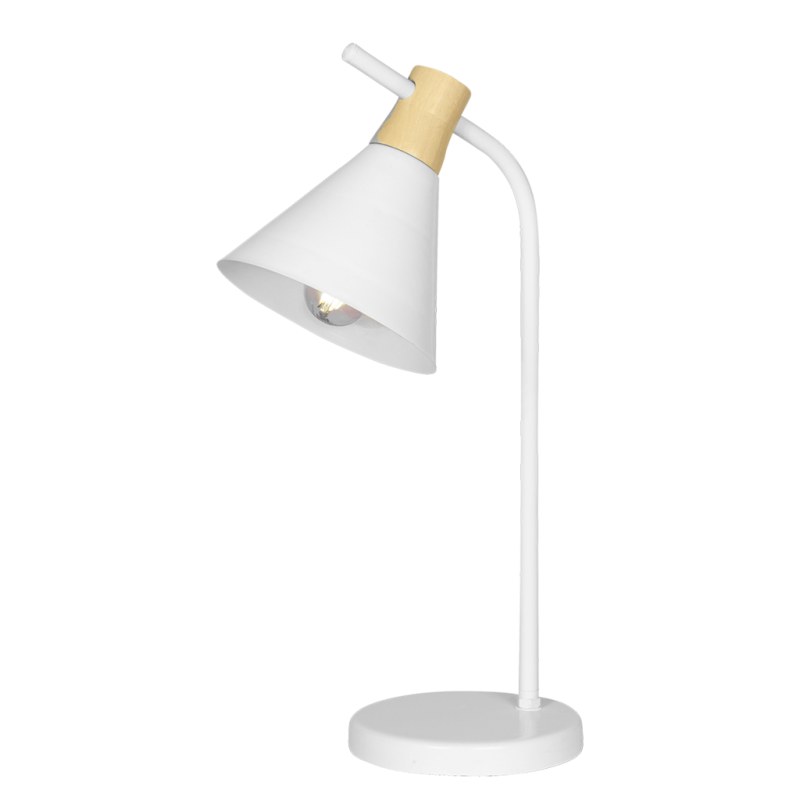 Lámpara de Escritorio de Metal con Pantalla Orientable E27 – Blanca o Negra – 42 cm - 2