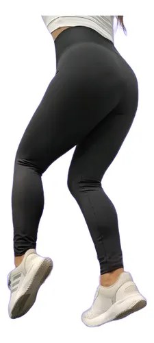 Calza Algodón Calidad Premium Tiro Alto Negro M - 4