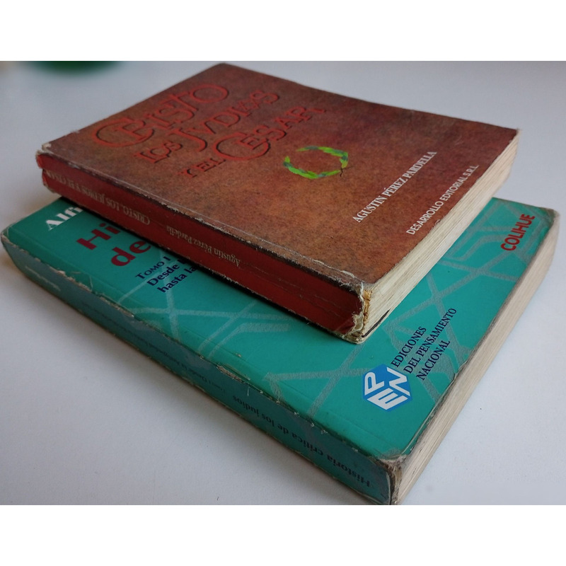 Lote de 2 libros: Historia critica de los judios Tomo 1 - Alfredo Bauer + Cristo y el Cesar - Agusti - 2