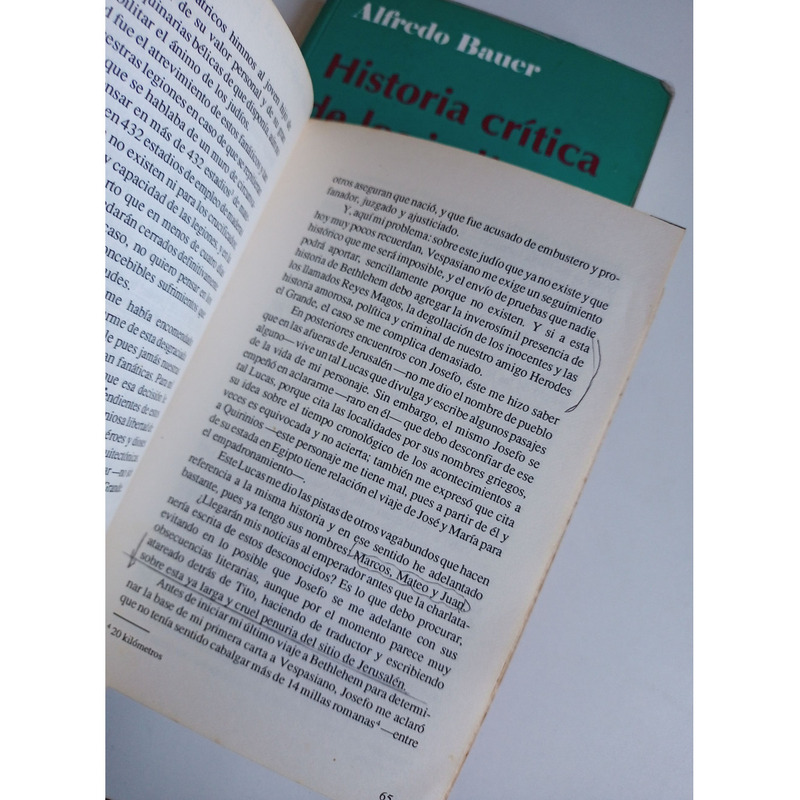 Lote de 2 libros: Historia critica de los judios Tomo 1 - Alfredo Bauer + Cristo y el Cesar - Agusti - 3