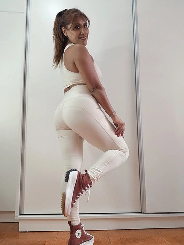 Calza Con Bolsillo Corte Modelador Levanta La Cola Jp Sport Beige L - 5
