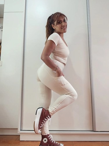 Calza Con Bolsillo Corte Modelador Levanta La Cola Jp Sport Beige L - 8
