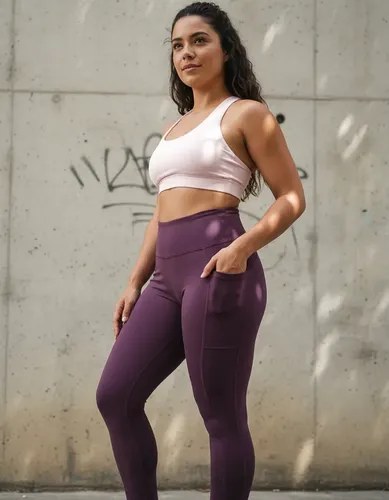 Calza Con Bolsillo Corte Modelador Levanta La Cola Jp Sport Berenjena Xl - 4