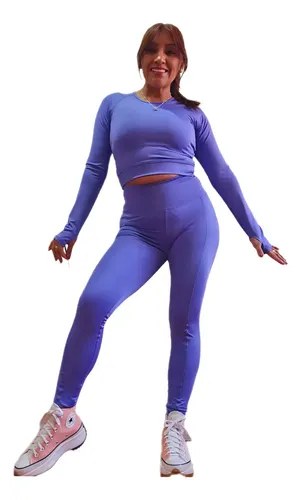 Calza Con Bolsillo Corte Modelador Levanta La Cola Jp Sport Lila L - 3