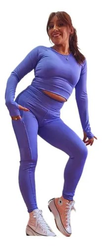 Conjunto Deportivo Mujer Jp Sport Calza Tiro Alto + Top - 6