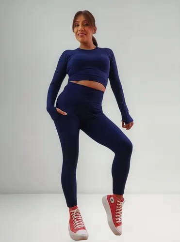 Conjunto Deportivo Mujer Jp Sport Calza Tiro Alto + Top - 11