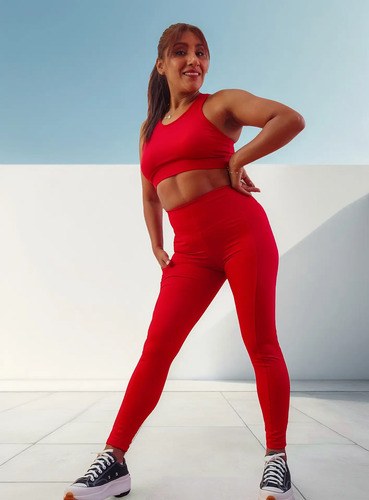 Leggins Faja Alta + Top Mujer Jp Sport Deportivo - 8