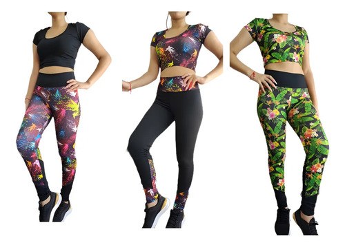 Leggins Faja Alta + Top Mujer Jp Sport Deportivo - 10