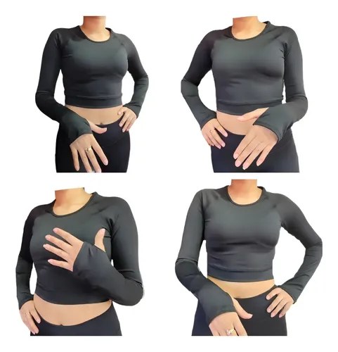 Remera Corpiño Deportivo Jpsport Top Manga Larga Mujer - 4