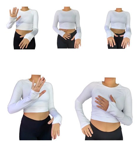 Remera Corpiño Deportivo Jpsport Top Manga Larga Mujer - 6