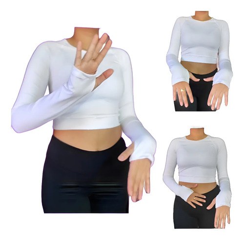 Remera Corpiño Deportivo Jpsport Top Manga Larga Mujer - 8