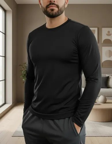 Remera Termica Para Hombre Calidad Premium Negro M