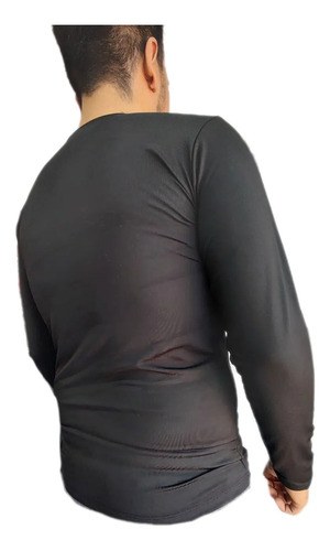 Remera Termica Para Hombre Calidad Premium Negro M - 3