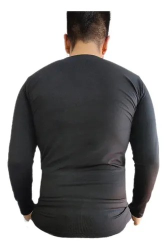 Remera Termica Para Hombre Calidad Premium Negro M - 5