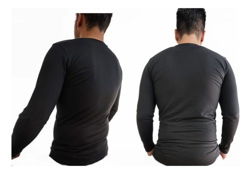 Remera Termica Para Hombre Calidad Premium Negro M - 6