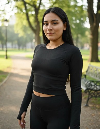 Remera Térmica Con Friza Dama Larga M/l Elatizada - 12