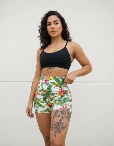Short Fantasia Faja Modeladora Y Calce Perfecto Jpsport Blanco Sublimado Primavera Xxl