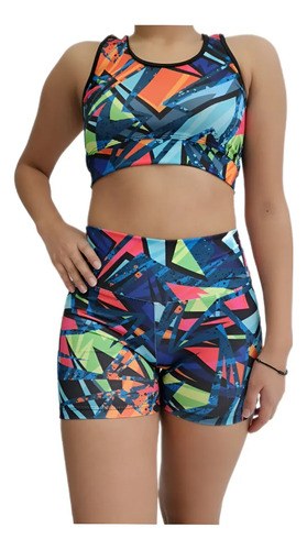 Short Fantasia Faja Modeladora Y Calce Perfecto Jpsport Negro Multicolor Xxl - 6