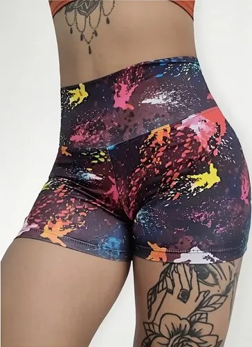 Short Fantasia Faja Modeladora Y Calce Perfecto Jpsport Negro Acuarela M