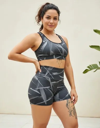 Short Fantasia Faja Modeladora Y Calce Perfecto Jpsport Negro And Gray Xl