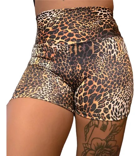 Short Fantasia Faja Modeladora Y Calce Perfecto Jpsport Negro Animal Print Xxl - 5