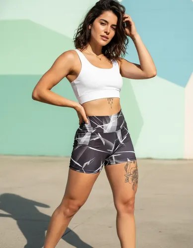 Short Fantasia Faja Modeladora Y Calce Perfecto Jpsport Negro Black And Withe M - 4