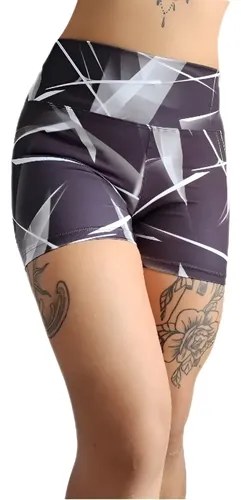 Short Fantasia Faja Modeladora Y Calce Perfecto Jpsport Negro Black And Withe M - 5