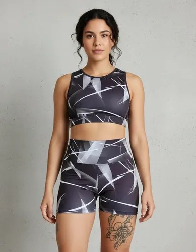 Short Fantasia Faja Modeladora Y Calce Perfecto Jpsport Negro Black And Withe S - 6