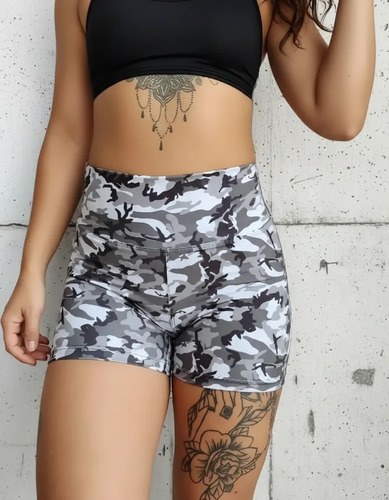 Short Fantasia Faja Modeladora Y Calce Perfecto Jpsport Negro Camuflado S - 7