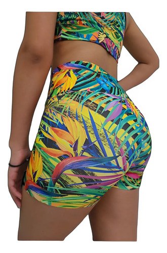 Short Fantasia Faja Modeladora Y Calce Perfecto Jpsport Verde Tropical M - 3