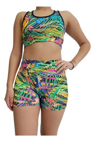 Short Fantasia Faja Modeladora Y Calce Perfecto Jpsport Verde Tropical M - 8