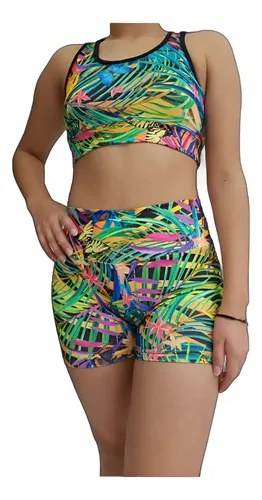 Short Fantasia Faja Modeladora Y Calce Perfecto Jpsport Verde Tropical M - 9
