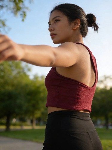 Top Deportivo Jp Sport Para Mujer Espalda Racer Bordó Lisa S - 8