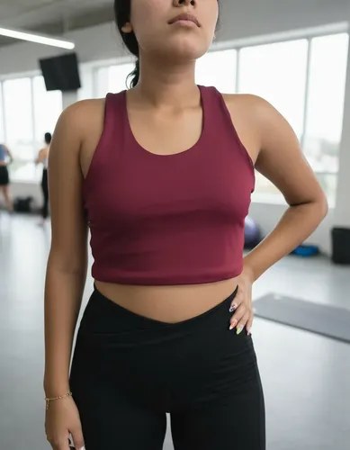 Top Deportivo Jp Sport Para Mujer Espalda Racer Bordó Lisa S - 9