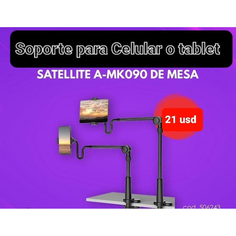 Soporte de mesa para celu o tablet.