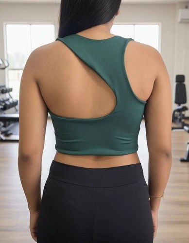 Top Deportivo Jp Sport Para Mujer Espalda Racer Verde Ingles Lisa S - 4