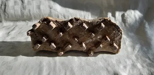 Antiguo Bloque De Madera Para Imprimir Textiles - 6