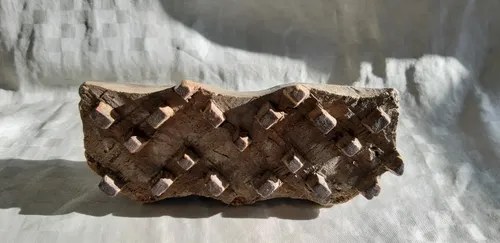 Antiguo Bloque De Madera Para Imprimir Textiles - 7