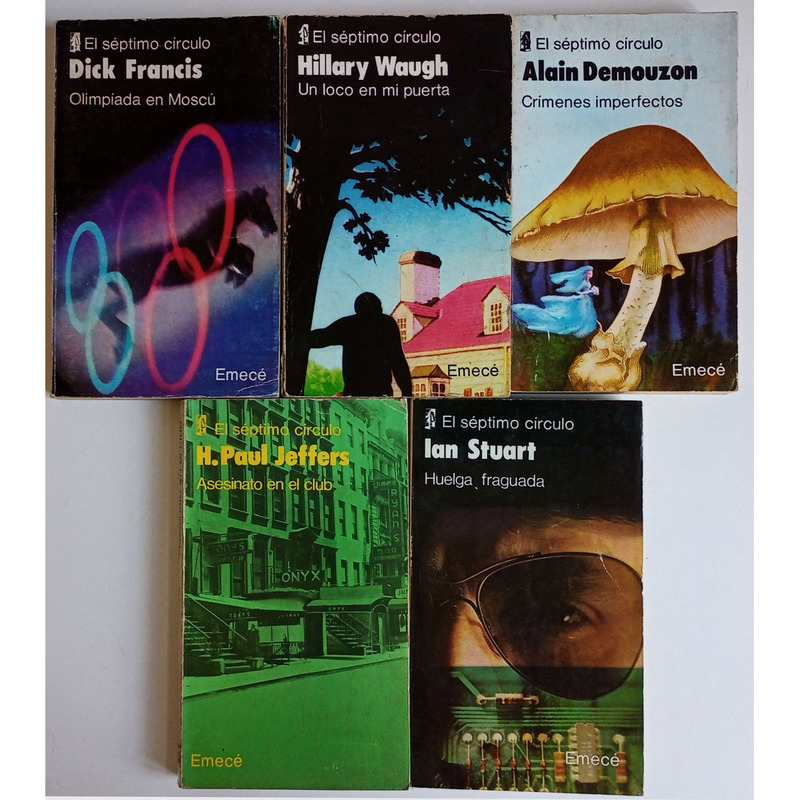 Lote 9 libros de ficción - novelas policiales suspenso misterio - Colección El séptimo círculo y otr