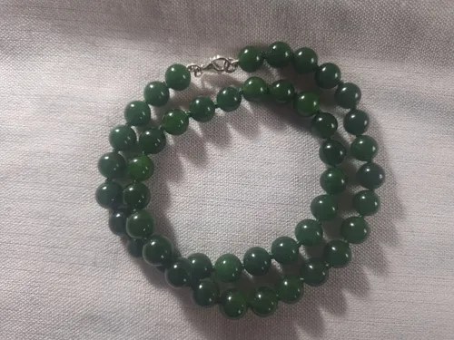 Collar De Jade Y Plata Verde - 3