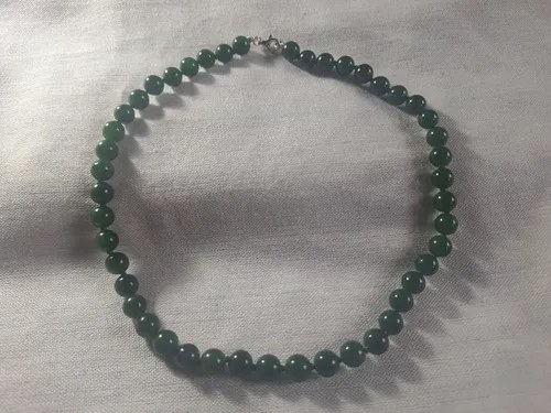 Collar De Jade Y Plata Verde - 4