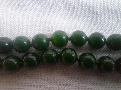 Collar De Jade Y Plata Verde - 6