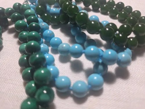 Collar De Jade Y Plata Verde - 8