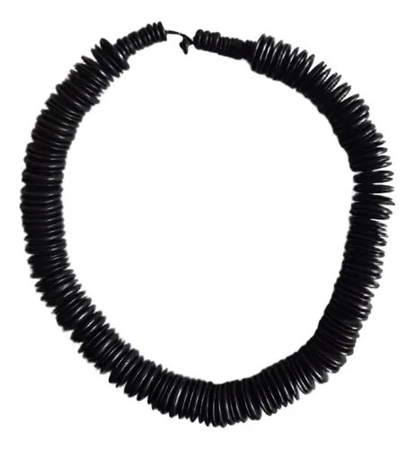 Collar De Madera De Coco - Africa Marrón Oscuro