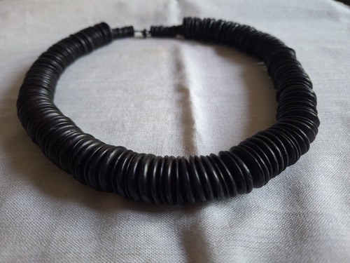 Collar De Madera De Coco - Africa Marrón Oscuro - 3