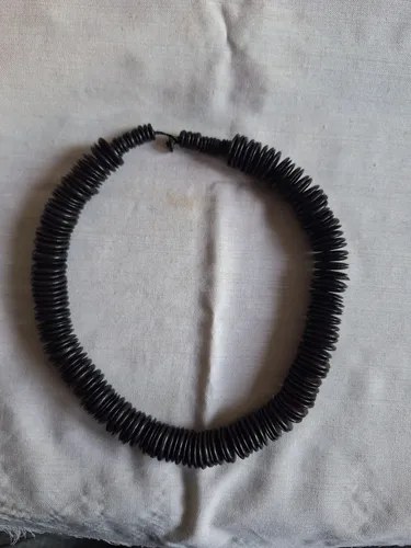 Collar De Madera De Coco - Africa Marrón Oscuro - 5