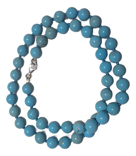 Collar De Turquesa Y Plata Turquesa