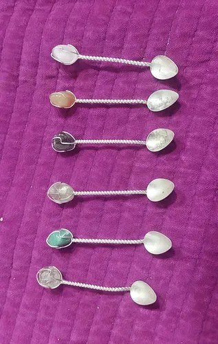 6 Cucharitas Chicas Con Piedras Consultar Stock