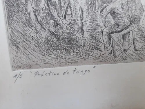 Aguafuerte Práctica De Tango Luis A Palombo Consultar Stock - 3