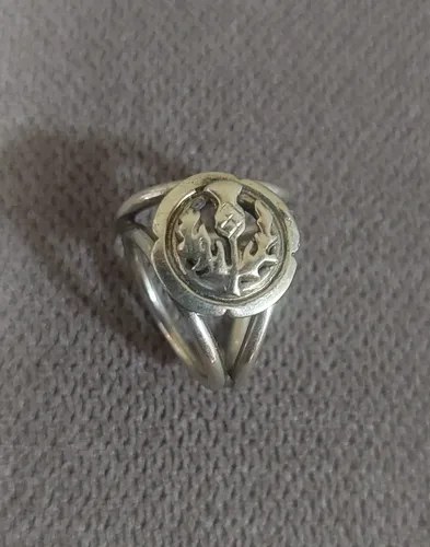 Anillo Pasapañuelo Metal Flor Muy Lindo Consultar Stock Plateado